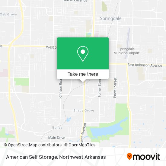 Mapa de American Self Storage