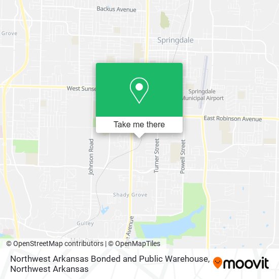 Northwest Arkansas Bonded and Public Warehouse map