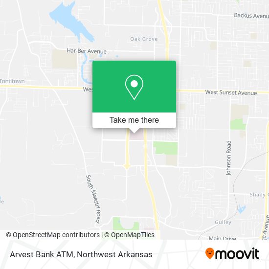 Mapa de Arvest Bank ATM