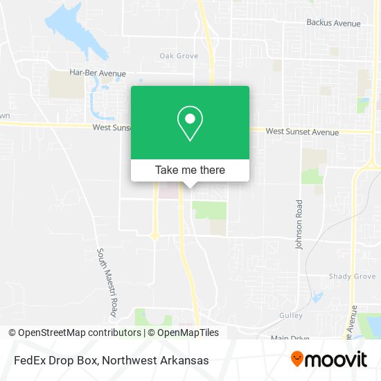 FedEx Drop Box map