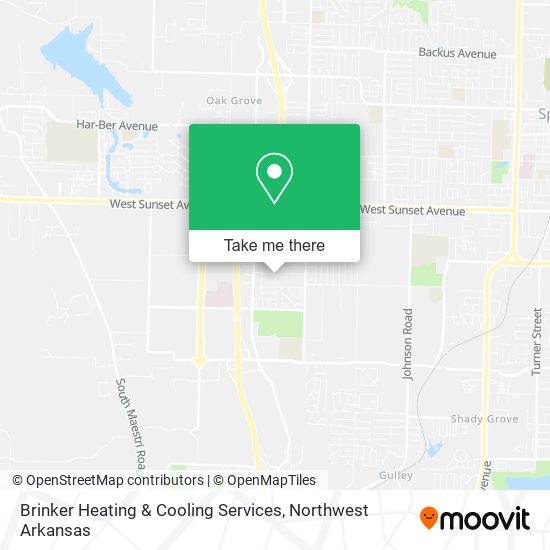 Brinker Heating & Cooling Services map