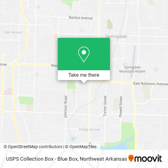 Mapa de USPS Collection Box - Blue Box