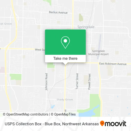 USPS Collection Box - Blue Box map