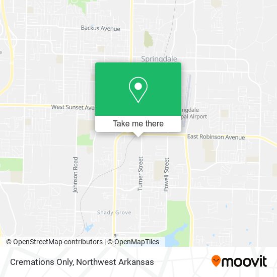 Cremations Only map