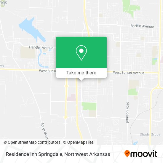 Mapa de Residence Inn Springdale