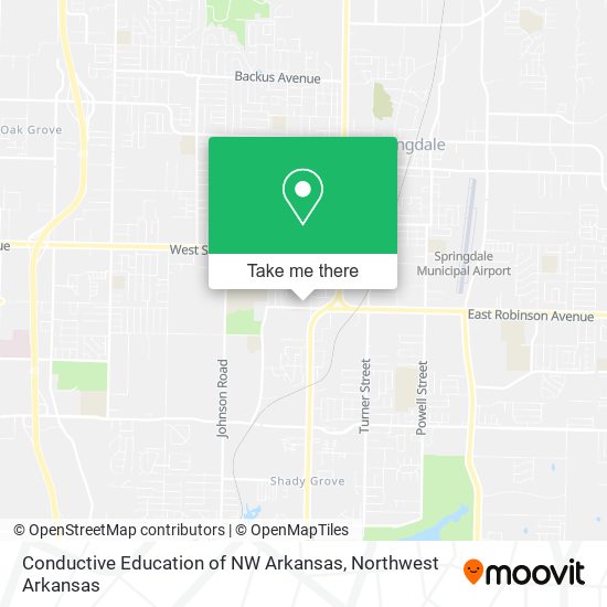 Conductive Education of NW Arkansas map