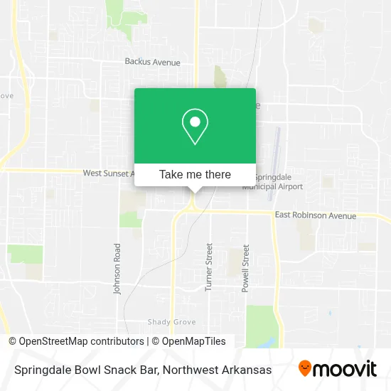 Springdale Bowl Snack Bar map