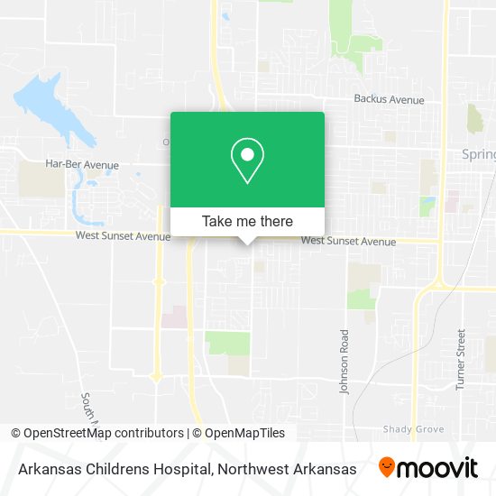 Mapa de Arkansas Childrens Hospital