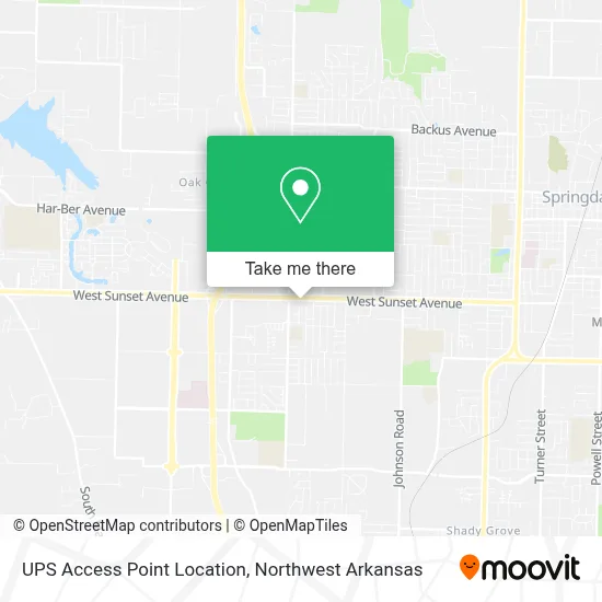 UPS Access Point Location map