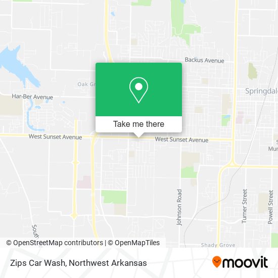 Zips Car Wash map