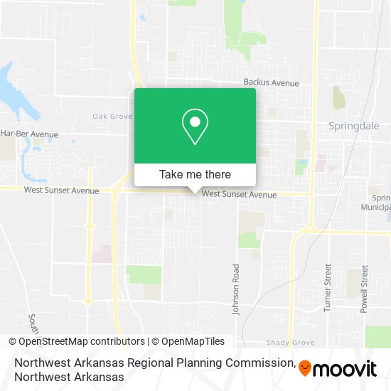 Northwest Arkansas Regional Planning Commission map