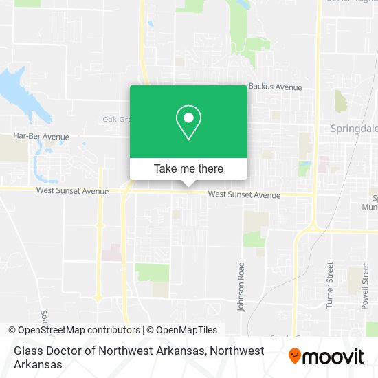 Glass Doctor of Northwest Arkansas map