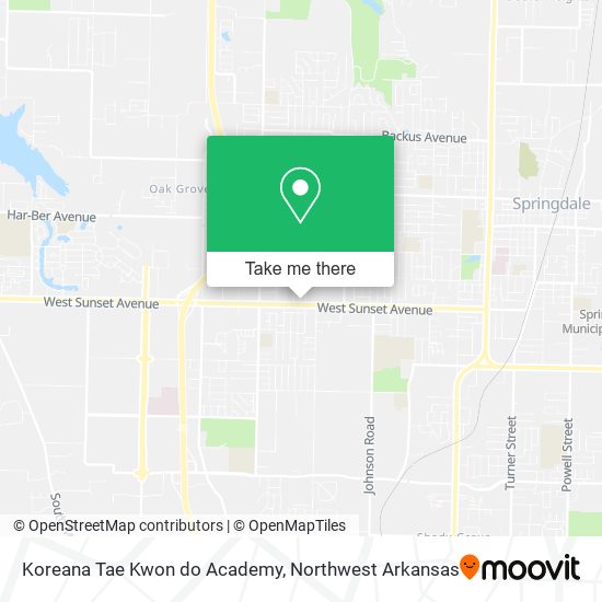 Mapa de Koreana Tae Kwon do Academy