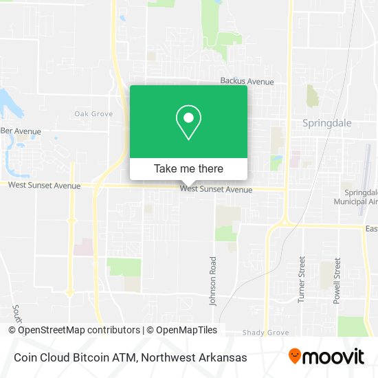 Mapa de Coin Cloud Bitcoin ATM