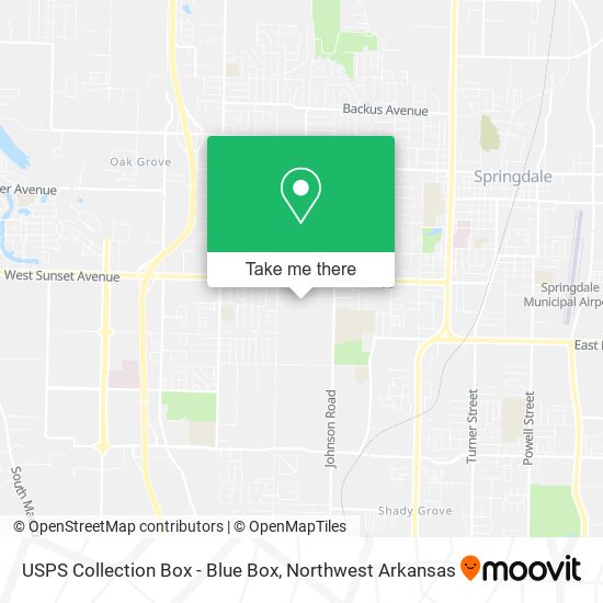 USPS Collection Box - Blue Box map