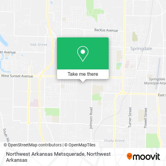 Mapa de Northwest Arkansas Metsquerade