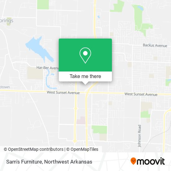 Sam's Furniture map
