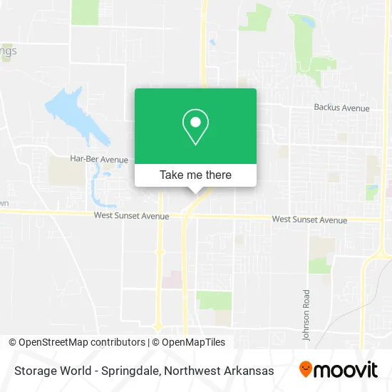 Storage World - Springdale map