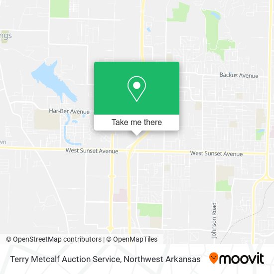 Terry Metcalf Auction Service map