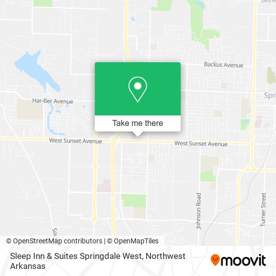 Sleep Inn & Suites Springdale West map