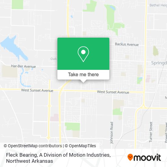 Fleck Bearing, A Division of Motion Industries map