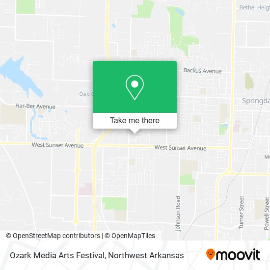 Mapa de Ozark Media Arts Festival