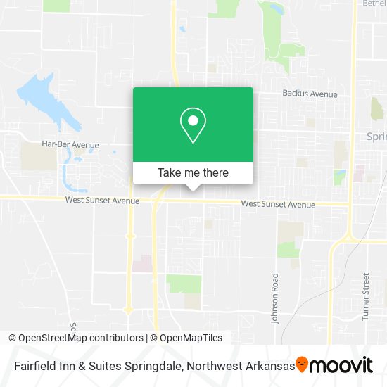 Fairfield Inn & Suites Springdale map