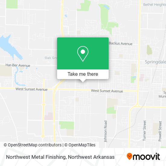 Northwest Metal Finishing map