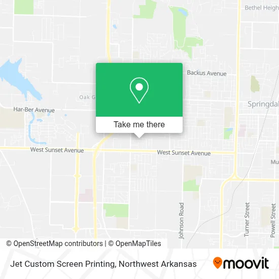 Jet Custom Screen Printing map