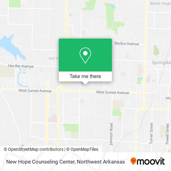 New Hope Counseling Center map