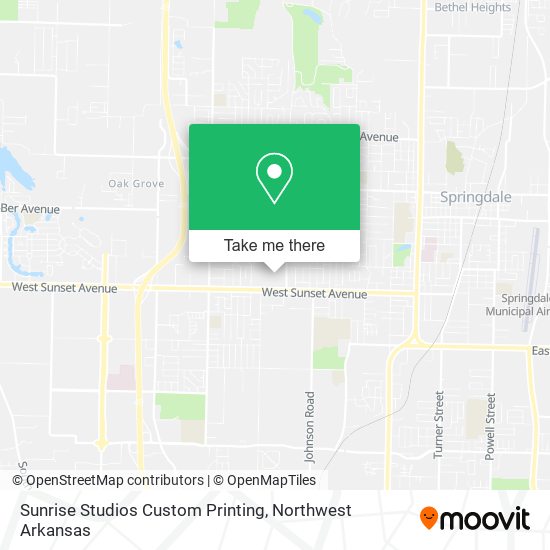 Sunrise Studios Custom Printing map