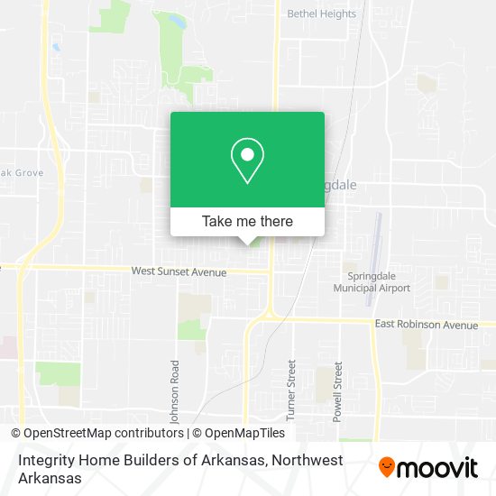 Integrity Home Builders of Arkansas map