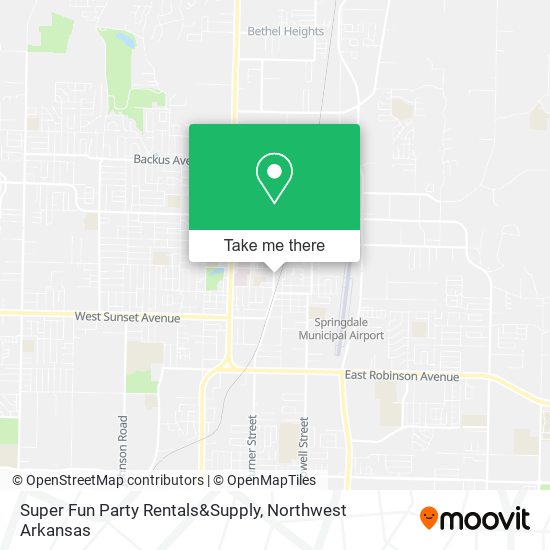 Super Fun Party Rentals&Supply map