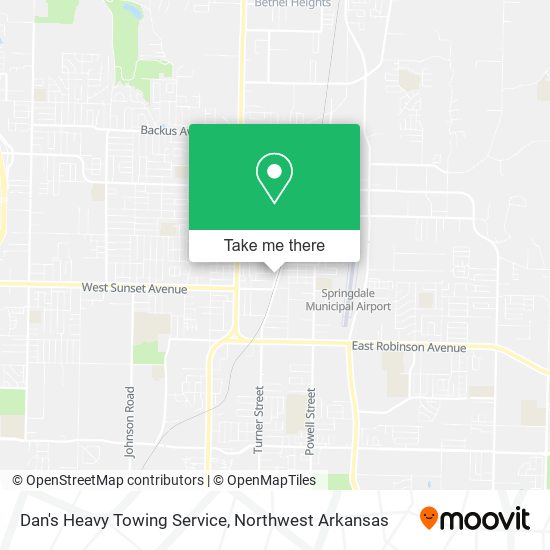Dan's Heavy Towing Service map
