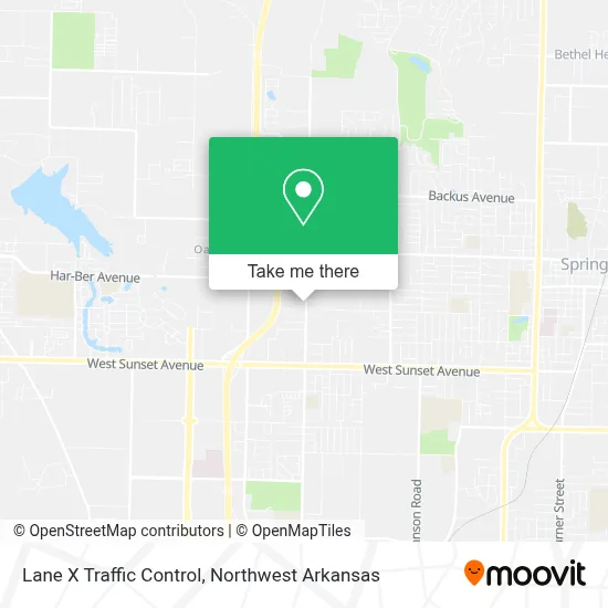 Lane X Traffic Control map