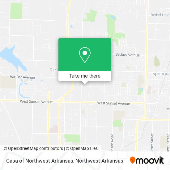 Casa of Northwest Arkansas map