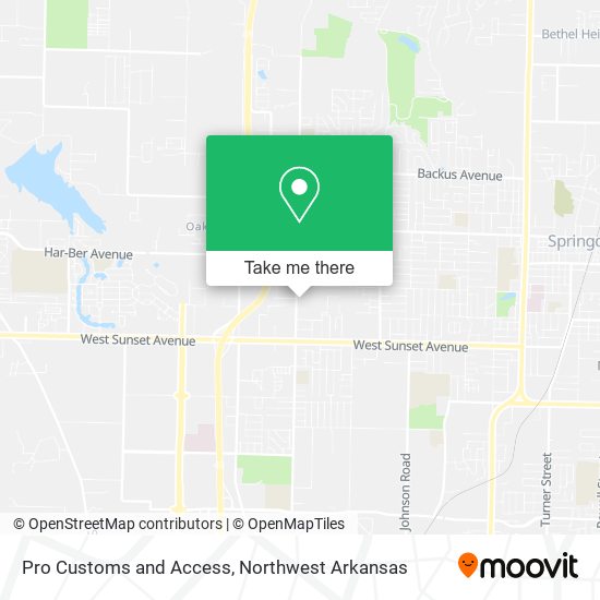 Pro Customs and Access map