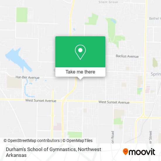 Mapa de Durham's School of Gymnastics