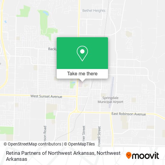 Mapa de Retina Partners of Northwest Arkansas