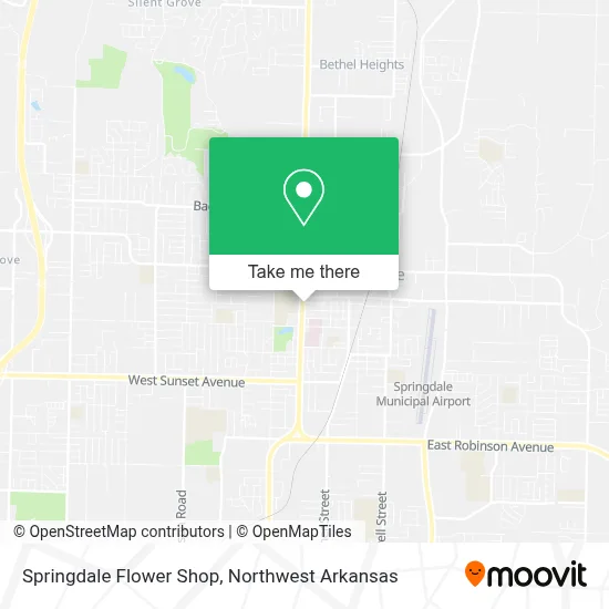 Springdale Flower Shop map