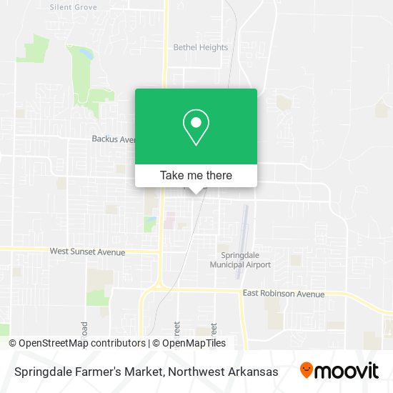 Springdale Farmer's Market map