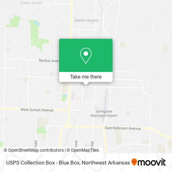 USPS Collection Box - Blue Box map