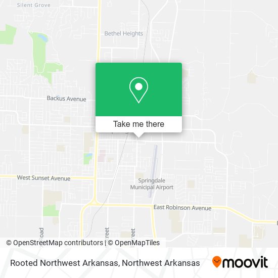 Rooted Northwest Arkansas map