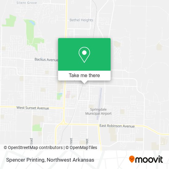 Spencer Printing map