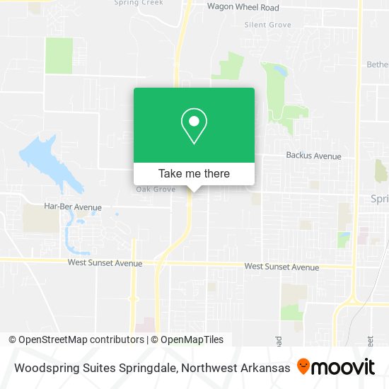 Mapa de Woodspring Suites Springdale