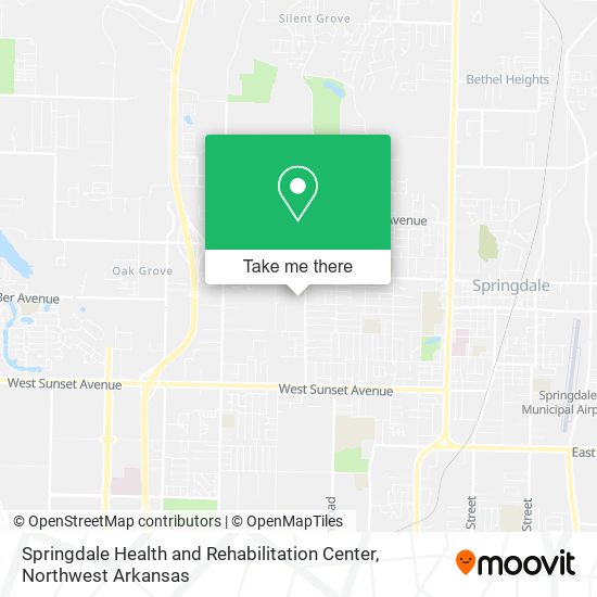 Springdale Health and Rehabilitation Center map