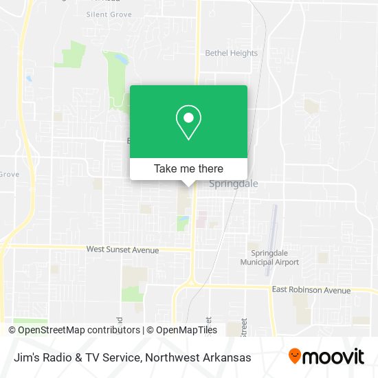 Jim's Radio & TV Service map
