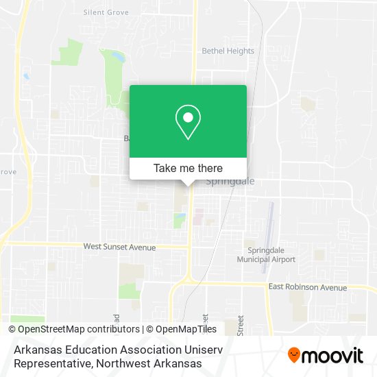 Arkansas Education Association Uniserv Representative map