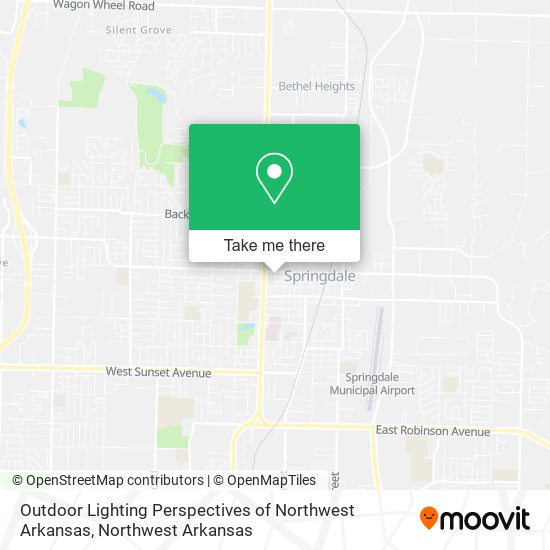 Outdoor Lighting Perspectives of Northwest Arkansas map