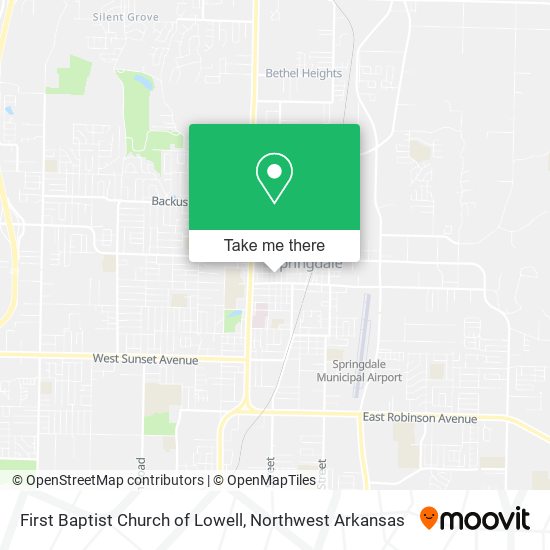First Baptist Church of Lowell map
